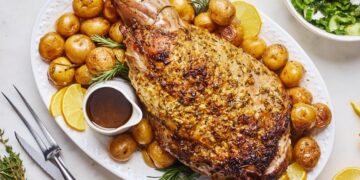 Borrego assado no forno à moda do Norte