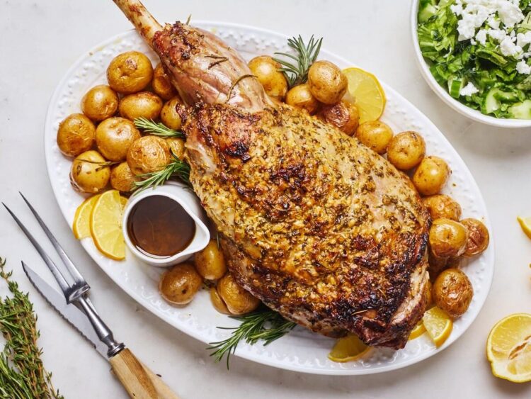 Borrego assado no forno à moda do Norte