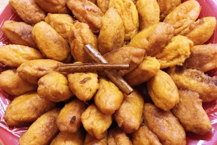 Bilharacos de abóbora no forno