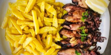 Lulas fritas à Algarvia