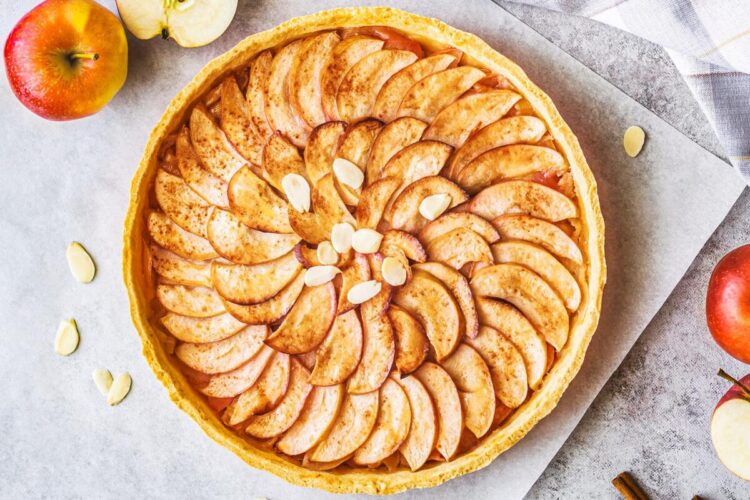 Tarte de maçã e canela