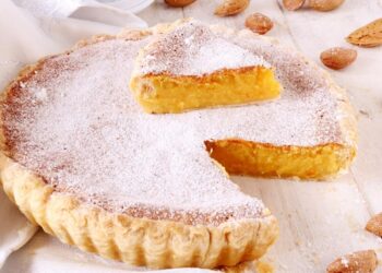 Tarte de feijão com amêndoa