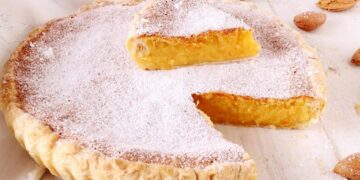 Tarte de feijão com amêndoa