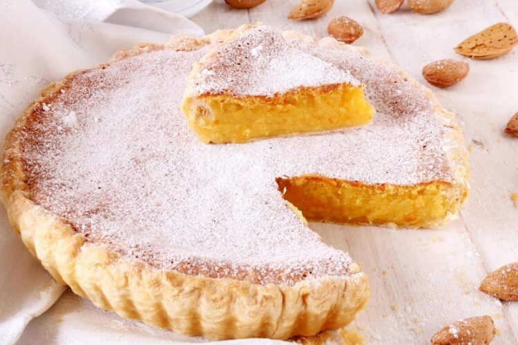 Tarte de feijão com amêndoa