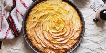 Tarte de maçã e amêndoa
