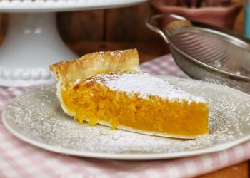 Tarte de grão com amêndoa