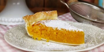 Tarte de grão com amêndoa