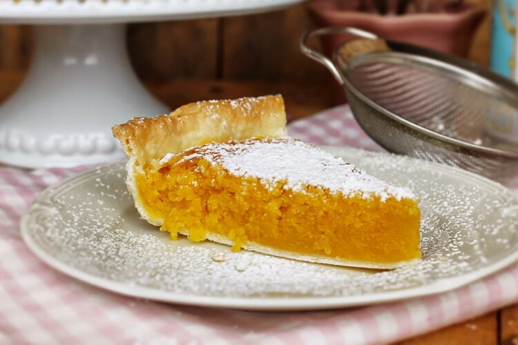 Tarte de grão com amêndoa