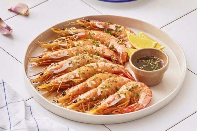 Camarão tigre no forno