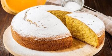 Bolo de abóbora e laranja