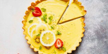 Tarte de limão e coco