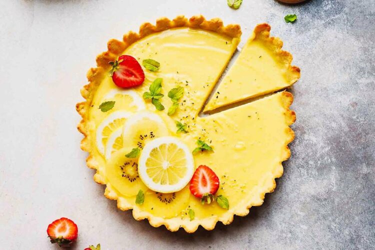 Tarte de limão e coco