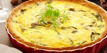 Quiche de atum e espinafres