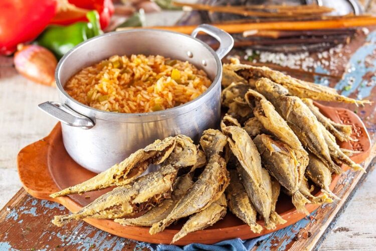 Jaquinzinhos com arroz de tomate