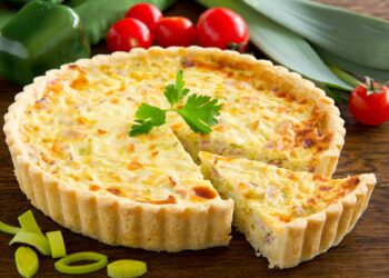 Quiche de queijo e fiambre