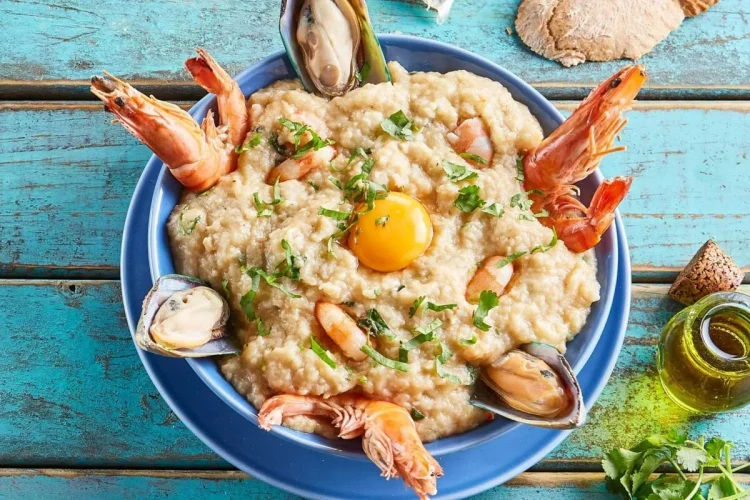 Açorda de gambas à moda do Alentejo