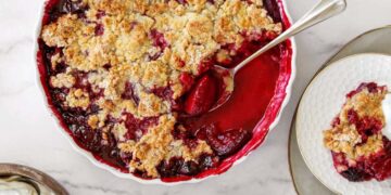 Crumble de frutos vermelhos