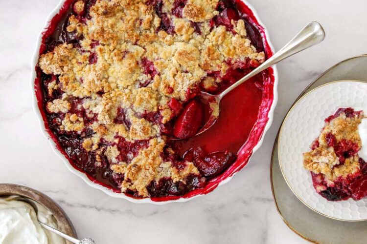 Crumble de frutos vermelhos