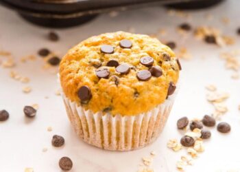 Queques com pepitas de chocolate