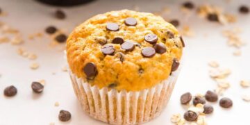 Queques com pepitas de chocolate