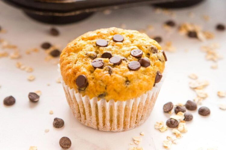 Queques com pepitas de chocolate