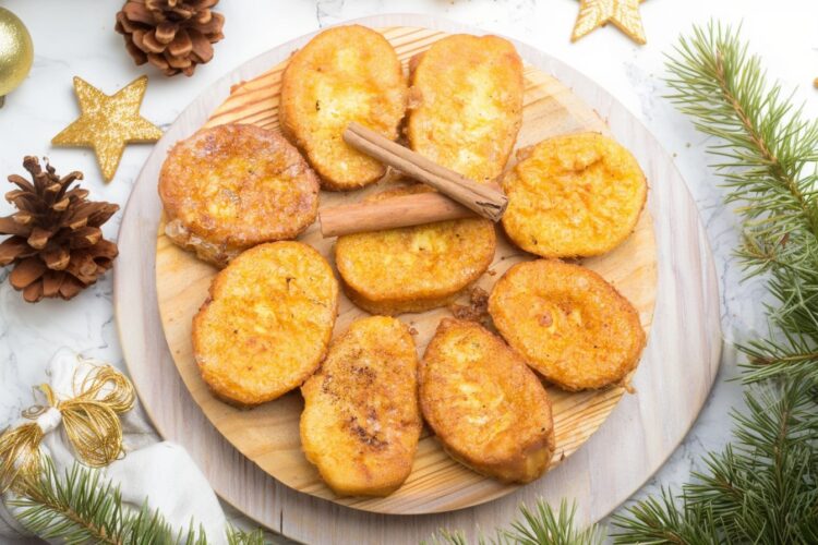 Rabanadas no forno com leite condensado