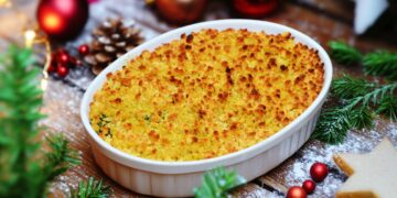 Bacalhau com broa e espinafres