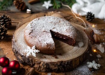 Bolo de Natal de chocolate