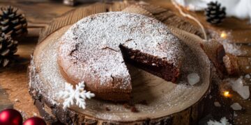 Bolo de Natal de chocolate