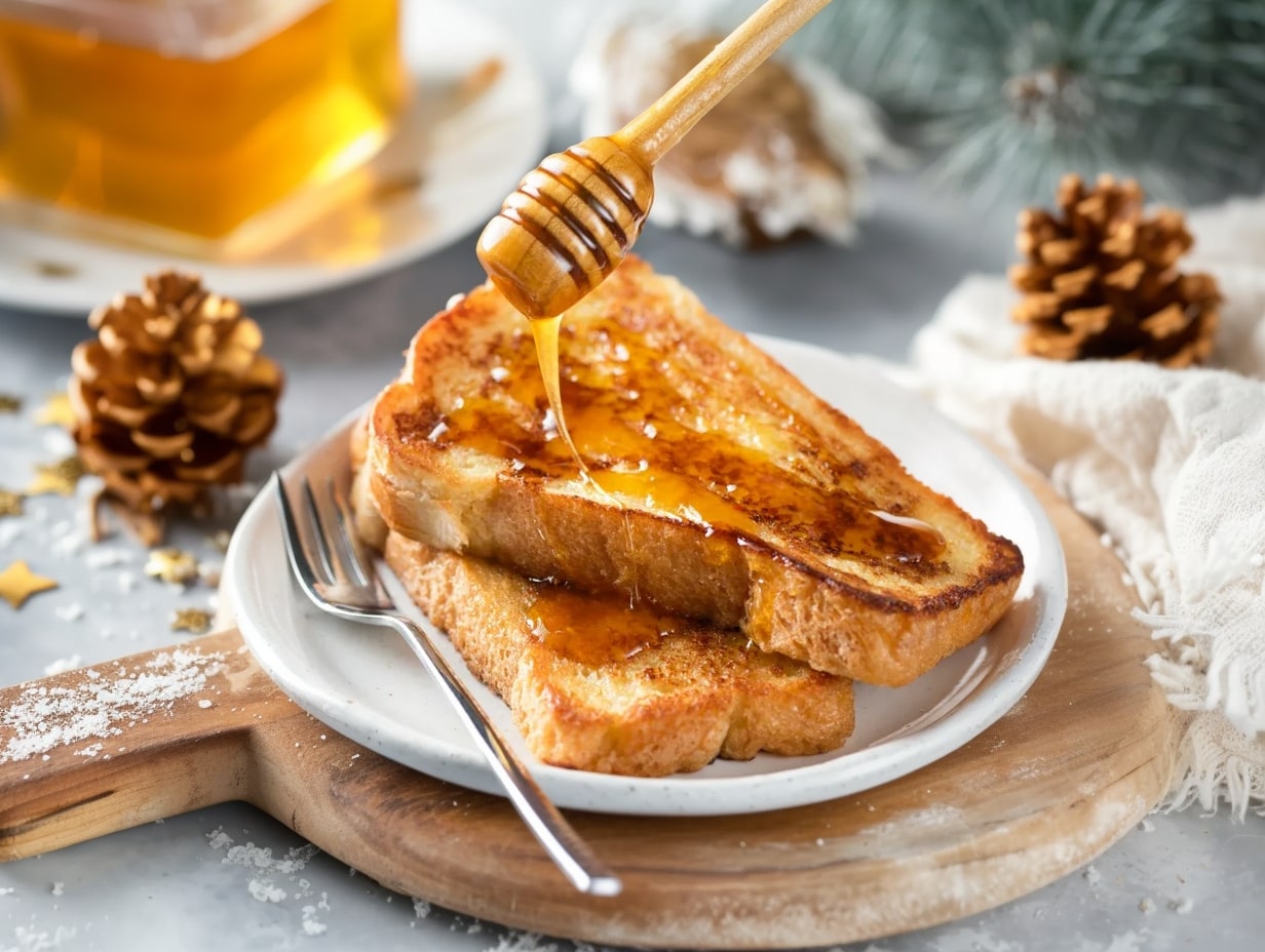 Rabanadas tradicionais com calda