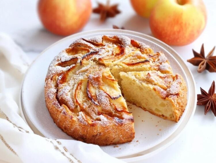 Bolo de maçã e canela