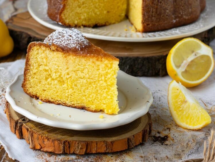 Bolo de limão, mel e canela