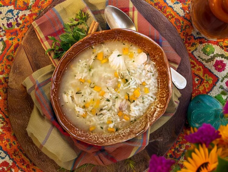 Canja de arroz à moda antiga