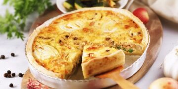 Quiche de atum e legumes