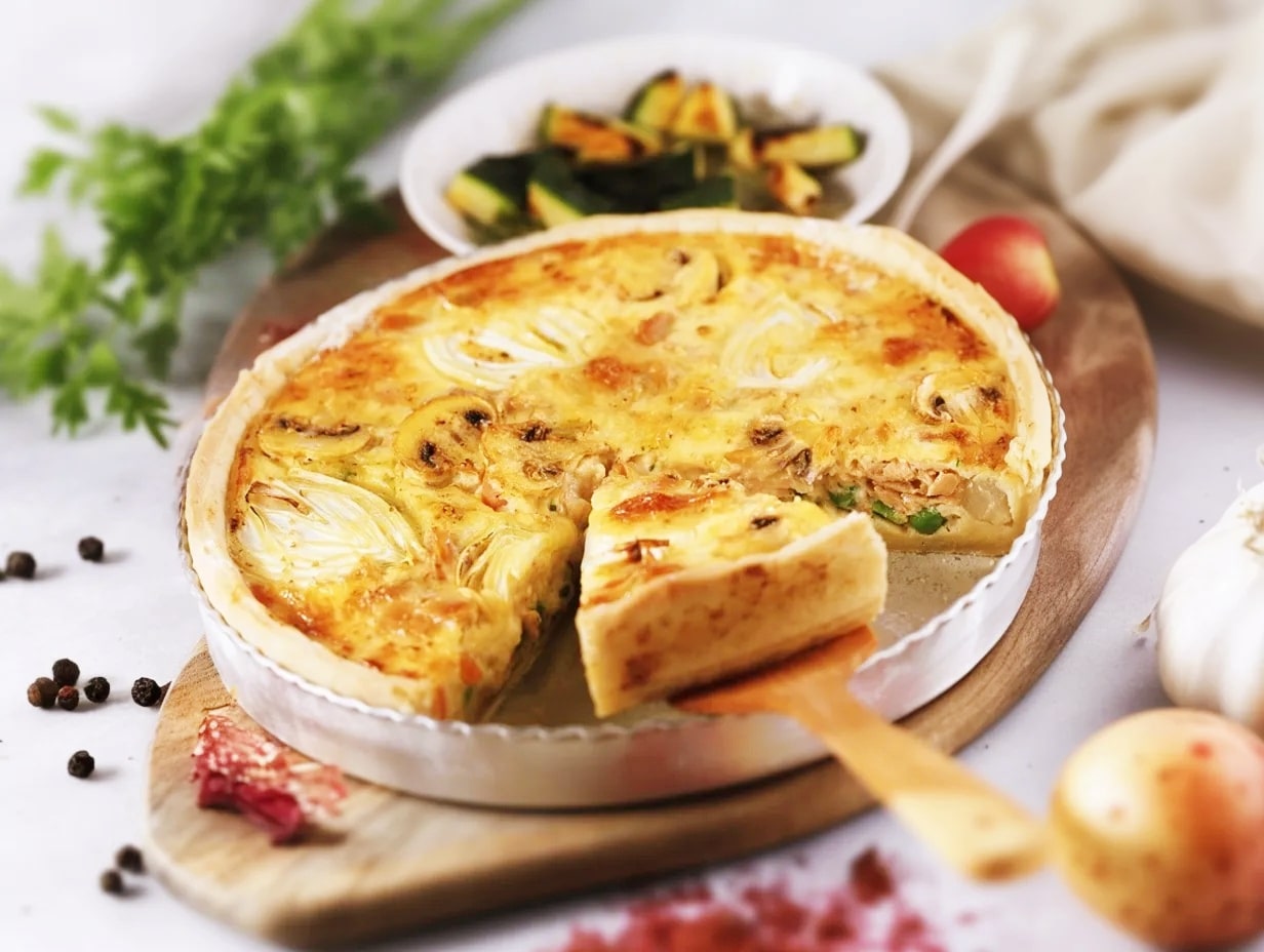 Quiche de atum e legumes