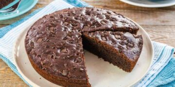 Bolo de chocolate e amêndoa