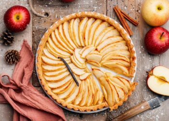 Tarte de maçã com leite condensado