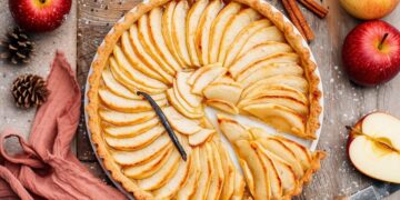 Tarte de maçã com leite condensado