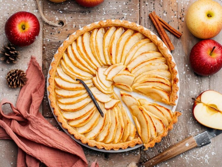 Tarte de maçã com leite condensado