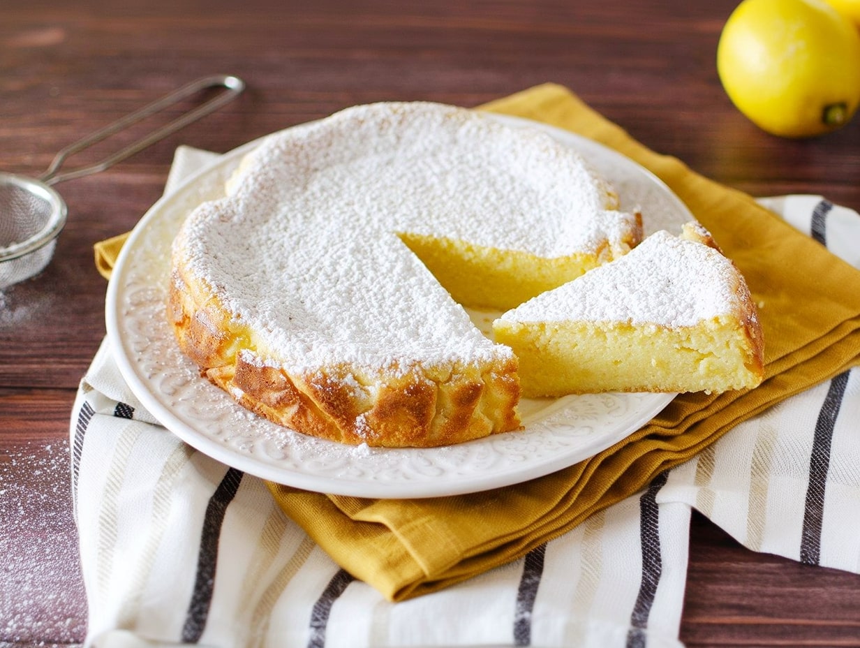 Bolo de requeijão e limão
