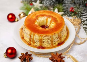 Pudim de pão com leite condensado