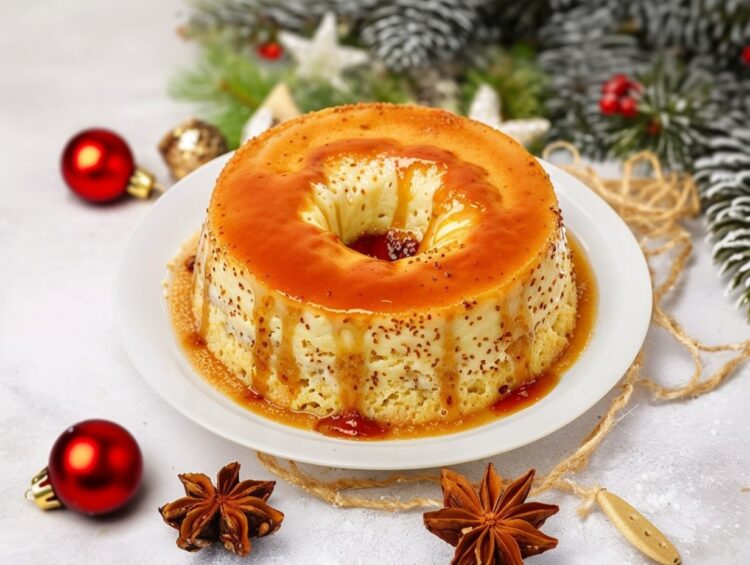 Pudim de pão com leite condensado