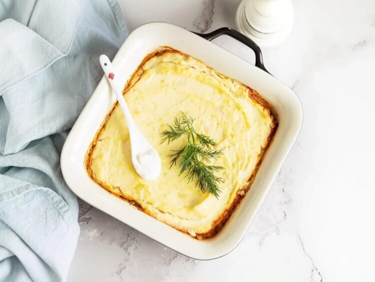 Empadão de bacalhau e espinafres