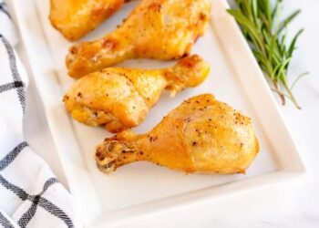 Pernas de frango no forno estaladiças