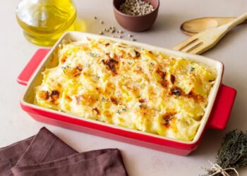 Bacalhau gratinado com espinafres