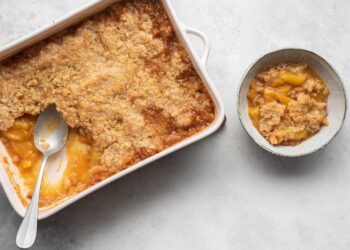 Crumble de pêssego