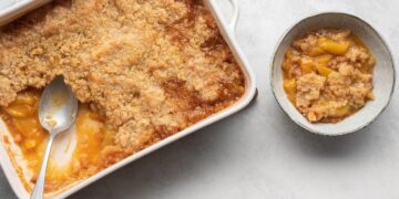 Crumble de pêssego