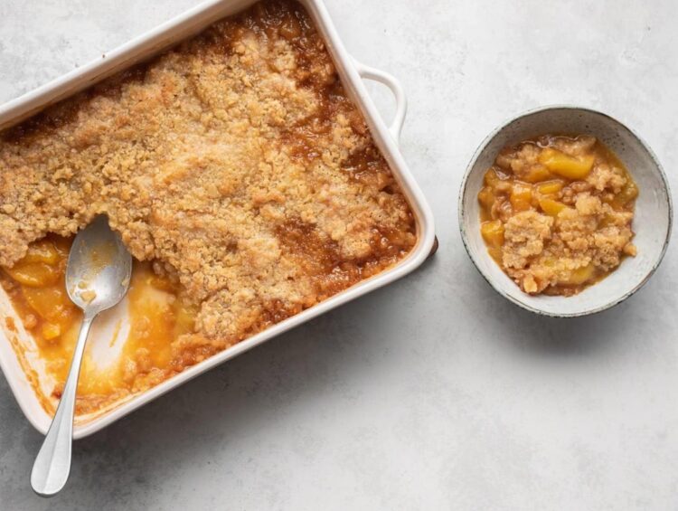 Crumble de pêssego