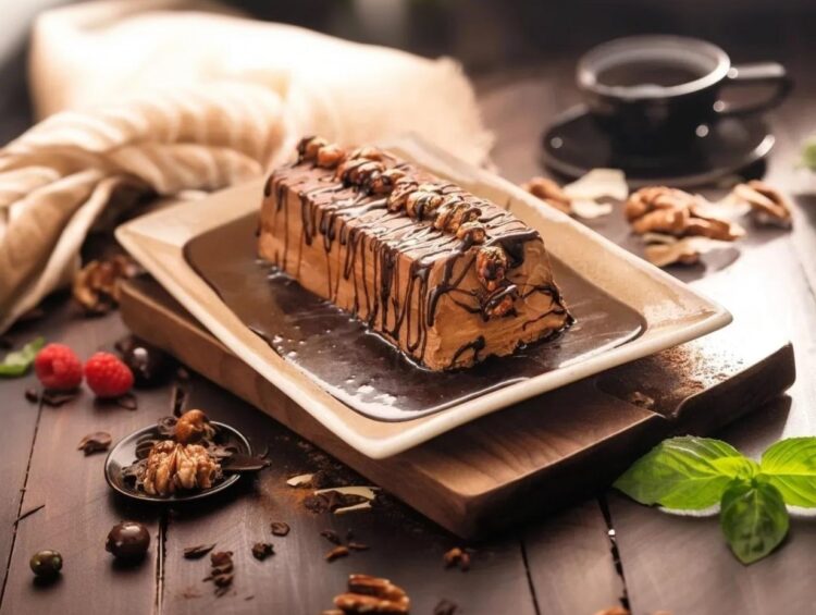 Semifrio de chocolate e café