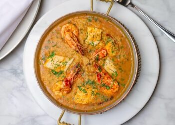 Arroz de robalo e gambas